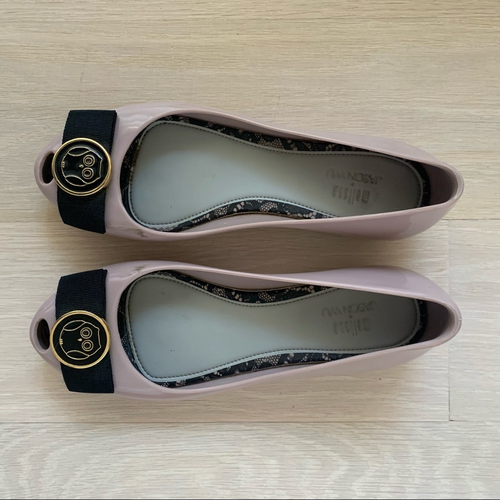Melissa x Jason Wu pale pink flats size 6